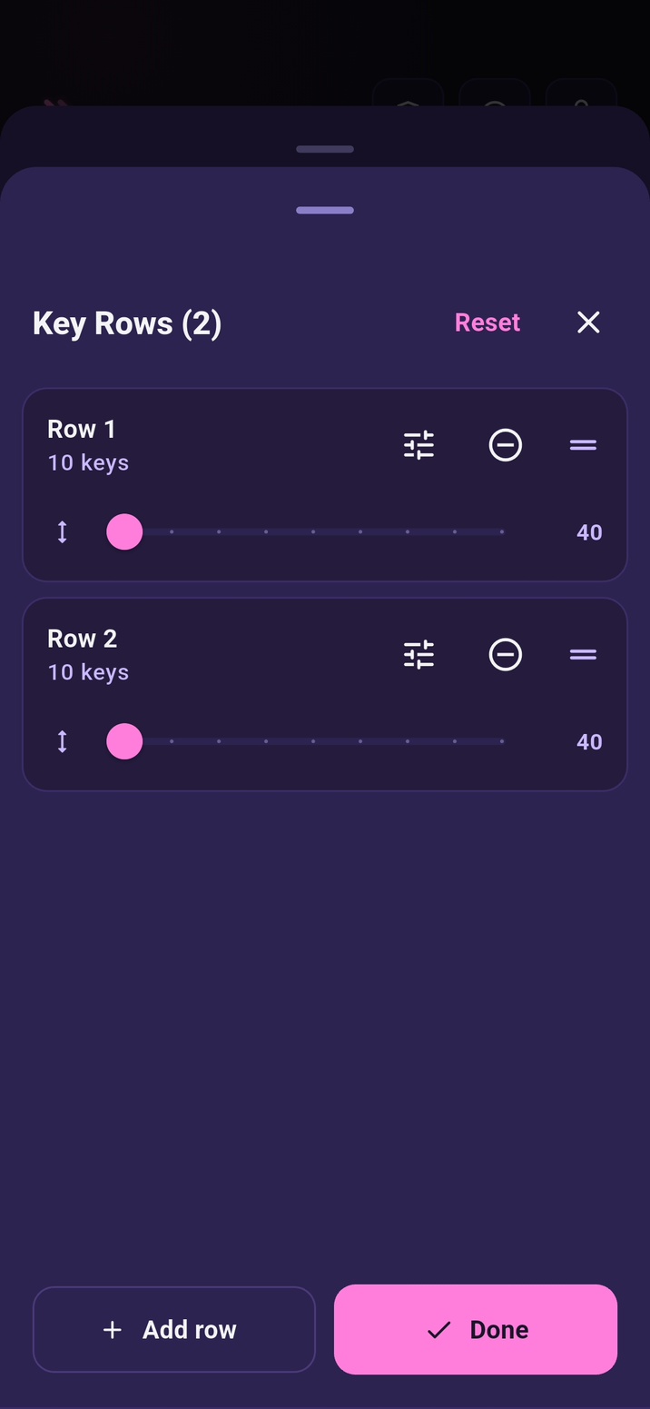 Conduit customizable on-screen key row
